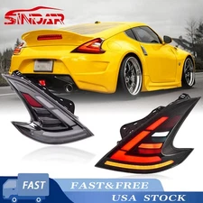 SINDAR LED Tail Light Clear Compatible Brake Light For 2009-2021 Nissan 370Z Z34