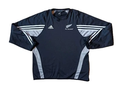 Adidas New Zealand All Blacks Training Top Sweatshirt Vintage schwarz Rugby L - Bild 1 von 3