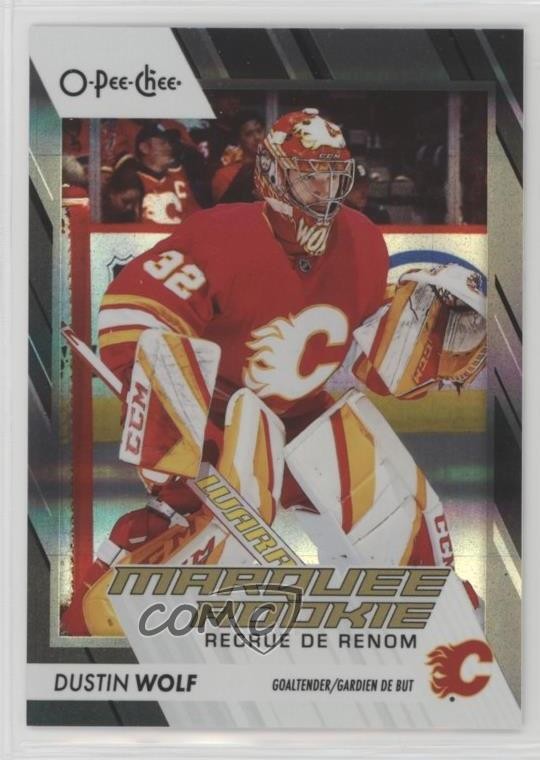 2023-24 O-Pee-Chee Marquee Black Rainbow 56/100 Dustin Wolf #574 Rookie RC g5i