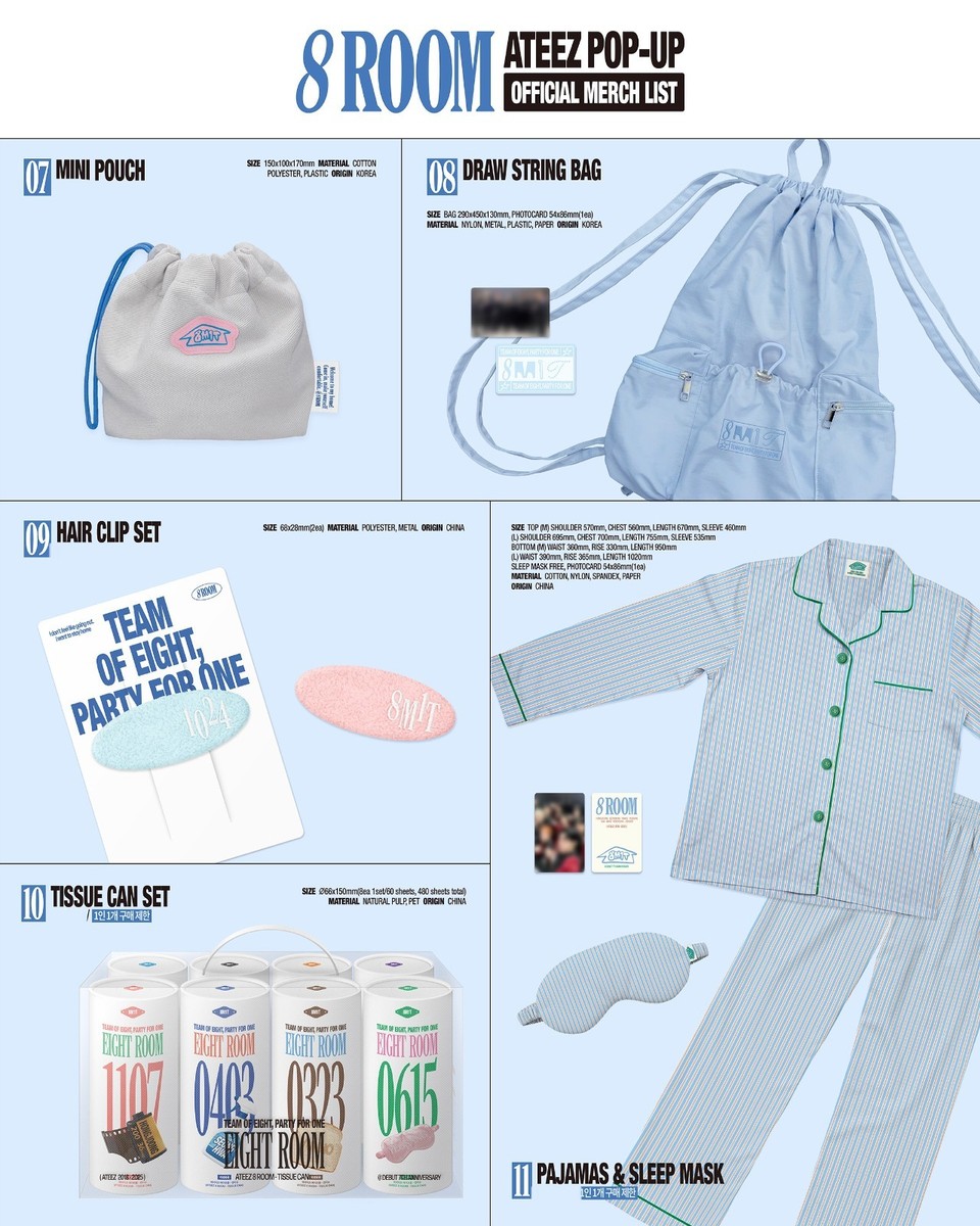 In Stock) 에이티즈 ATEEZ 8ROOM POP-UP STORE OFFICIAL MERCH