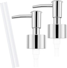 2pack Silver Soap Dispenser Pump Replacement - for Lotion 