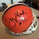 JERRY SHERK Signed Cleveland Browns Mini Helmet (Beckett COA)