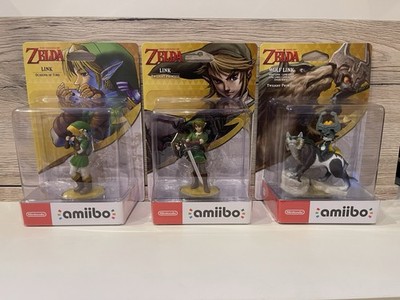 The Legend of Zelda Ocarina / Twilight Princess / Wolf Link Set Amiibo Nintendo