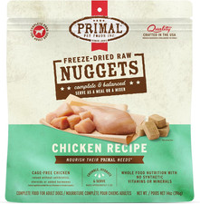Primal Freeze Dried Dog Food Nuggets, Chicken; Complete Balanced Meal, Topper or