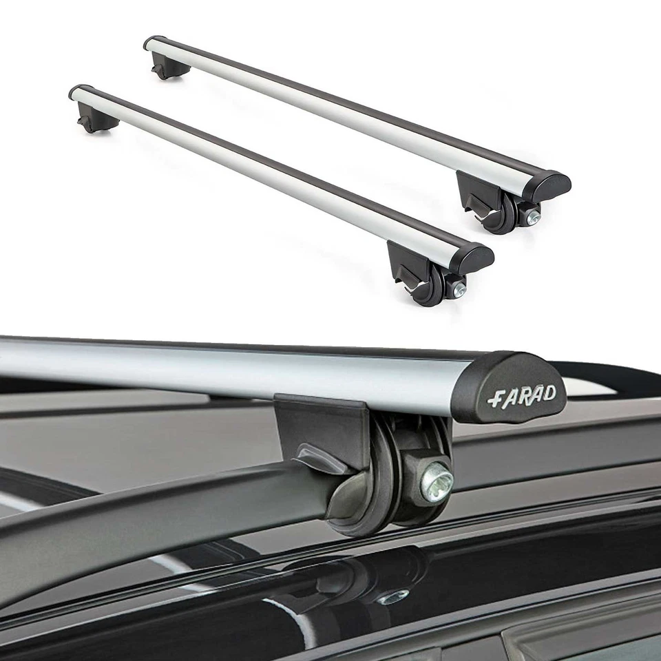 Roof Rack Cross Bars Lockable for Chevrolet Captiva Sport 2012-2015 Gray 2Pcs - Изображение 2 из 4