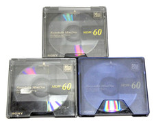 LOT 3 MD SONY MINIDISC MDW 60 RE ENREGISTRABLE 60 MINUTES LECTEUR MD OCCASION
