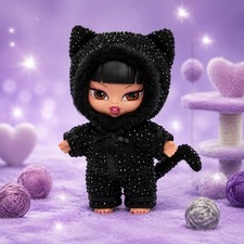 Bratz Bratziez Bling Seriez Doll Kool Kat Jade Shiny Black Keychain Charm No Box