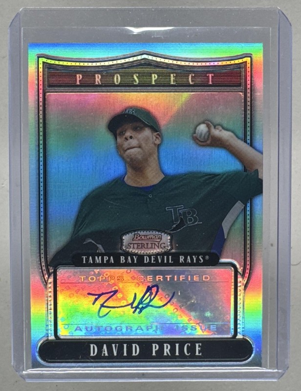 David Price 2007 Bowman Sterling #BSP-DPP Refractor Prospects Auto /199
