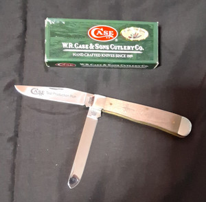 Case XX 7254 SS Trapper 2-Blade Wood Handle SS Slipjoint Clip Point 2009 1st Run