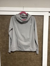 The North Face Gray Cowl Neck Pullover Hoodie with Kangaroo Pocket L