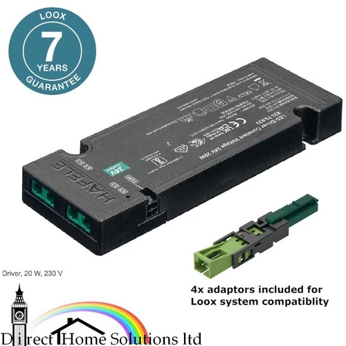 Hafele Loox5 Eco LED Driver 24V/20W without Mains Lead, Rated IP 20 - 833.88.757