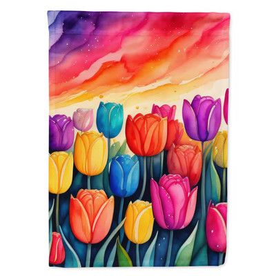 Tulips in Color Garden Flag Mailbox Flag Decorative Yard Flag Banner outside Pat
