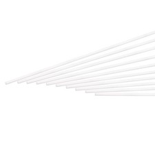 MECCANIXITY ABS Plastic Rod Round Solid White Bar 2.5mm x 250mm, white