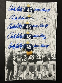 LOT (5) Rudy Ruettiger Signed " Never Give Up " 8x10 Notre Dame Photos AUTO Holo