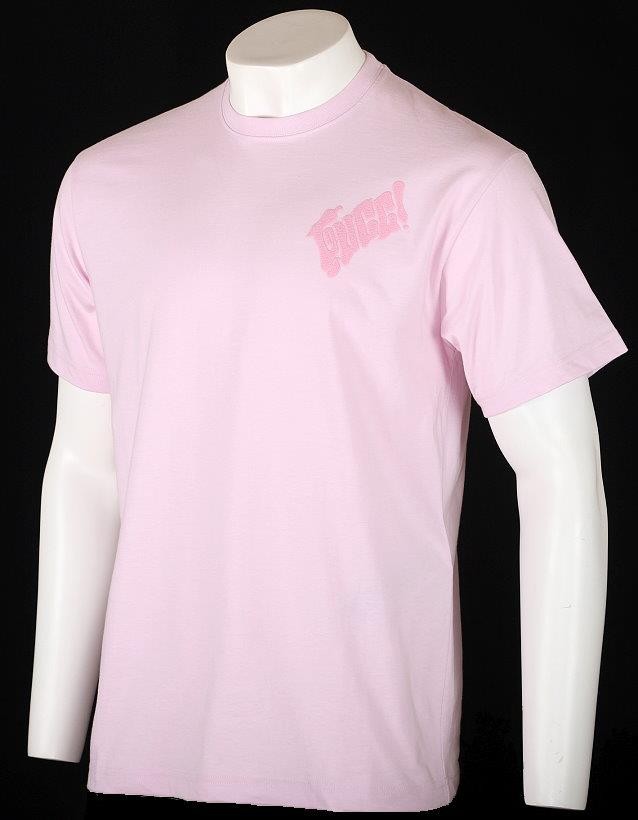NEW GUCCI MEN'S PINK PRINTED LOGO JERSEY COTTON LOGO T-SHIRT SHIRT