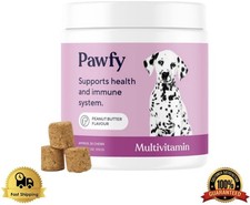 Pawfy Dog Multivitamins 15 in 1  Dog Vitamins for Skin  Coat - 30 Soft Chews