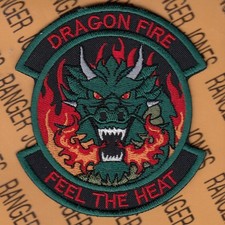 USAF Air Force 607th Air Communications Sq ACOMS Dragon Fire Heat ~3.75" patch
