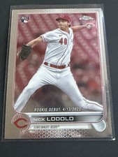 2022 Nick Lodolo #USC65 Topps Chrome Red Refractor Rookie Debut (RC) Card. rookie card picture