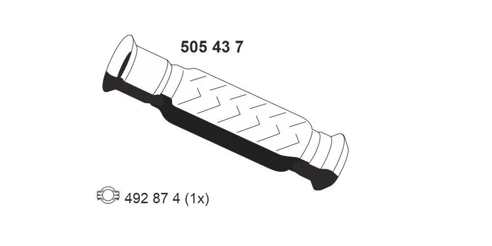 ERNST 505437 Tubo de escape para CITROËN C5 I (DC) C5 I Break (DE) - Imagen 4 de 4