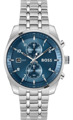 Hugo Boss 1514216 Uhr Herrenuhr Edelstahl Blau Neu