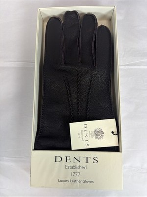 DENTS Lined Butter Soft Sheep Leather Luxury Driving Gloves XL NWT Black