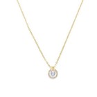 Sunburst Drop Pendant 18 Inch Chain Ashlynn Avenue Solana 18K Gold Plated