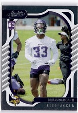 Brian Asamoah II 2022 Panini Absolute #148 Minnesota Vikings Rookie