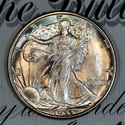 * 1935-D * SOLID+ GEM BU MS WALKING LIBERTY HALF-DOLLAR * FROM COLLECTION