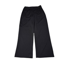 NWT Quince Stretch Crepe Pleated Wide Leg Pants Black Womens Size 10 W30 L30