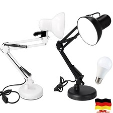 E27 Schreibtischlampe Gelenkarm Leselampe Arbeitsplatzleuchte Lampe Klemmleuchte