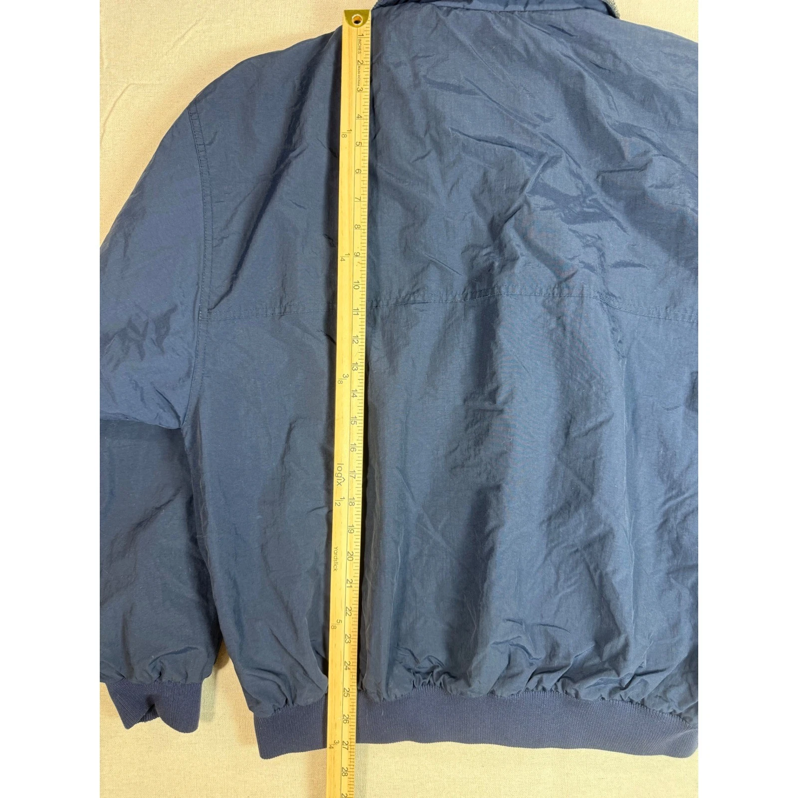 Vintage Polaris Dunbrooke Upstream Jacket Mens Large Navy Blue Fleece Lined Zip image 4