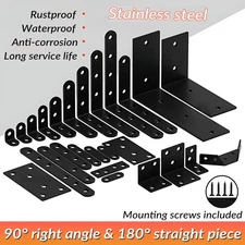 Right Angle Black Corner Brace Angle Bracket All Sizes L / I Stainless steel
