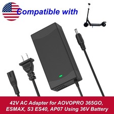 42V AC Adapter for AOVOPRO 365GO, ESMAX, S3 ES40, AP07 Using 36V Battery Power