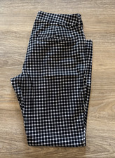 Old Navy Womens Pants Size 6 Black White Print Pixie Mid-Rise Ankle Pant