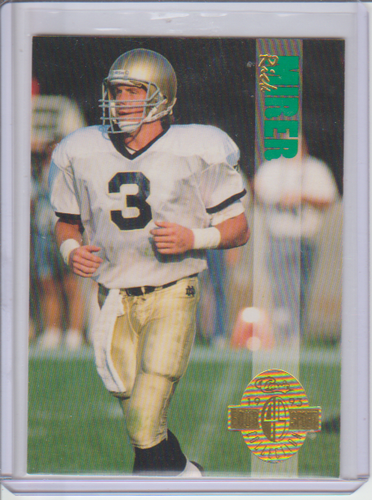 1993 Classic Four Sport Rookie Card 92 Rick Mirer Notre Dame Seattle 