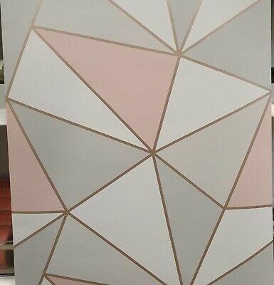 Wallpaper Triangles Rose Gold Pink 