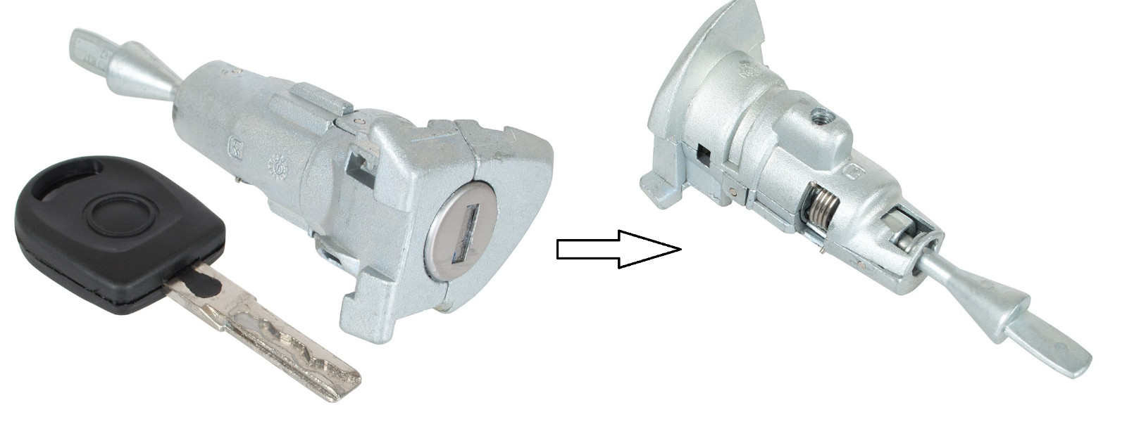 Serrure de porte VW Passat B6 gauche avec mécanisme en acier renforcé anti-grippage