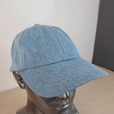 DENIM BLANK/NO LOGO ADJUSTABLE SNAPBACK BASEBALL HAT/CAP, BLUE, OUTDOOR/SPORT