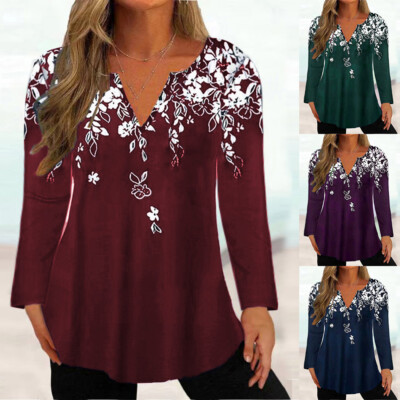 Womens Lace Long Sleeve T-shirt Ladies Tunic Swing Summer