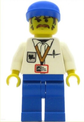 LEGO Studios Minifigure Cameraman Blue Legs Blue Cap (Genuine) | eBay