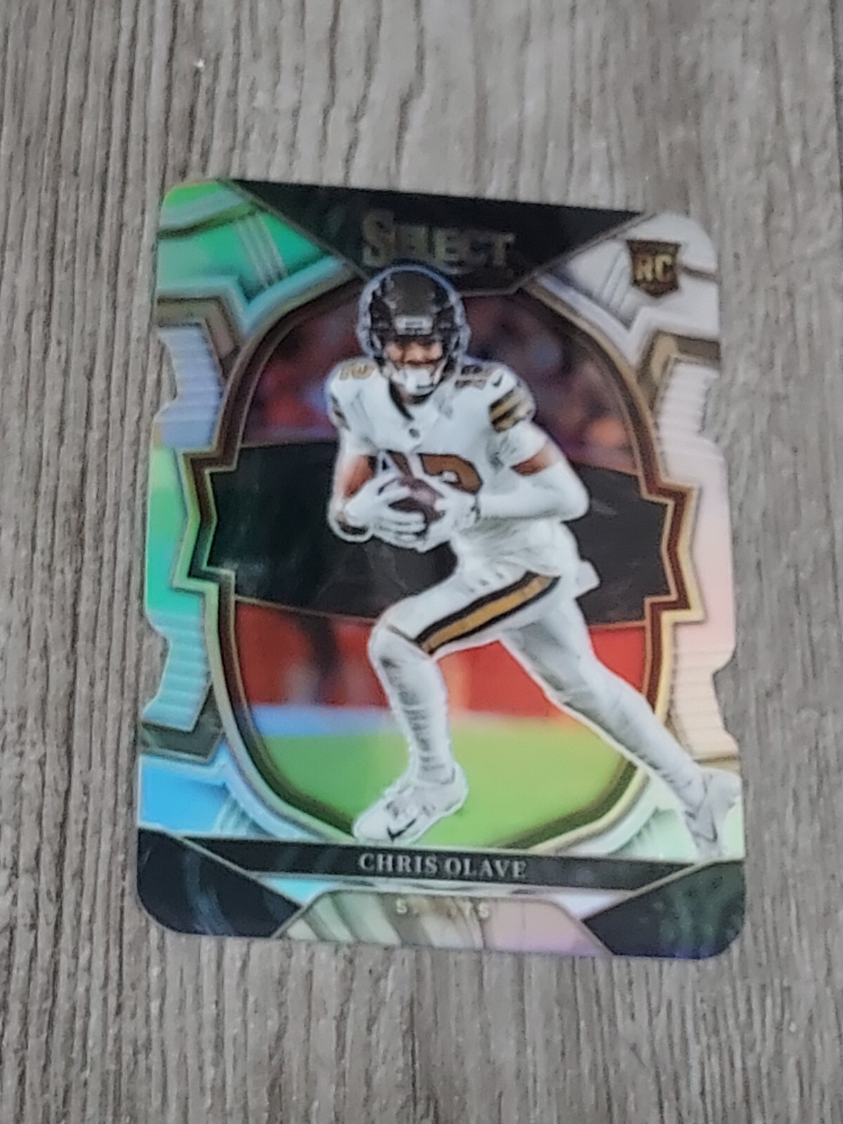 CHRIS OLAVE 2022 SELECT DIE CUT SILVER PRIZM CONCOURSE LEVEL ROOKIE CARD.SAINTS.