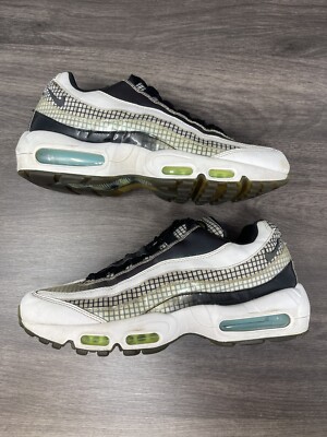 Nike Air Max 95 Size 8.5 Mens LV8 Grid White Black AO2450-100 | eBay