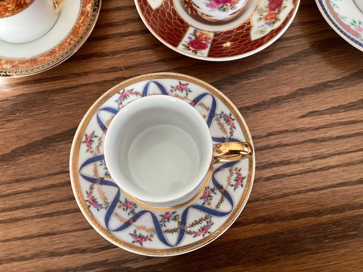 6 Formalities by Baum Bros Mixed Lot Demitasse Tea Cup & Saucer