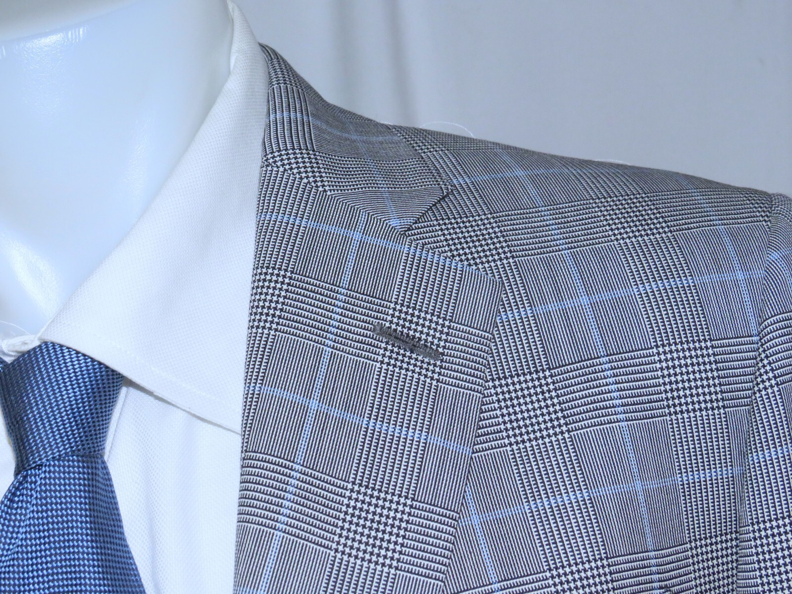 Brooks Brothers 1818 Madison Saxxon Gray Glen Plaid Two Button Suit 39L NWT image 8