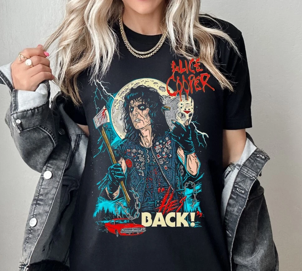 Vintage Alice Cooper Shirt Rock Band Music Shirt, Retro Gothic Gift Women  Men F