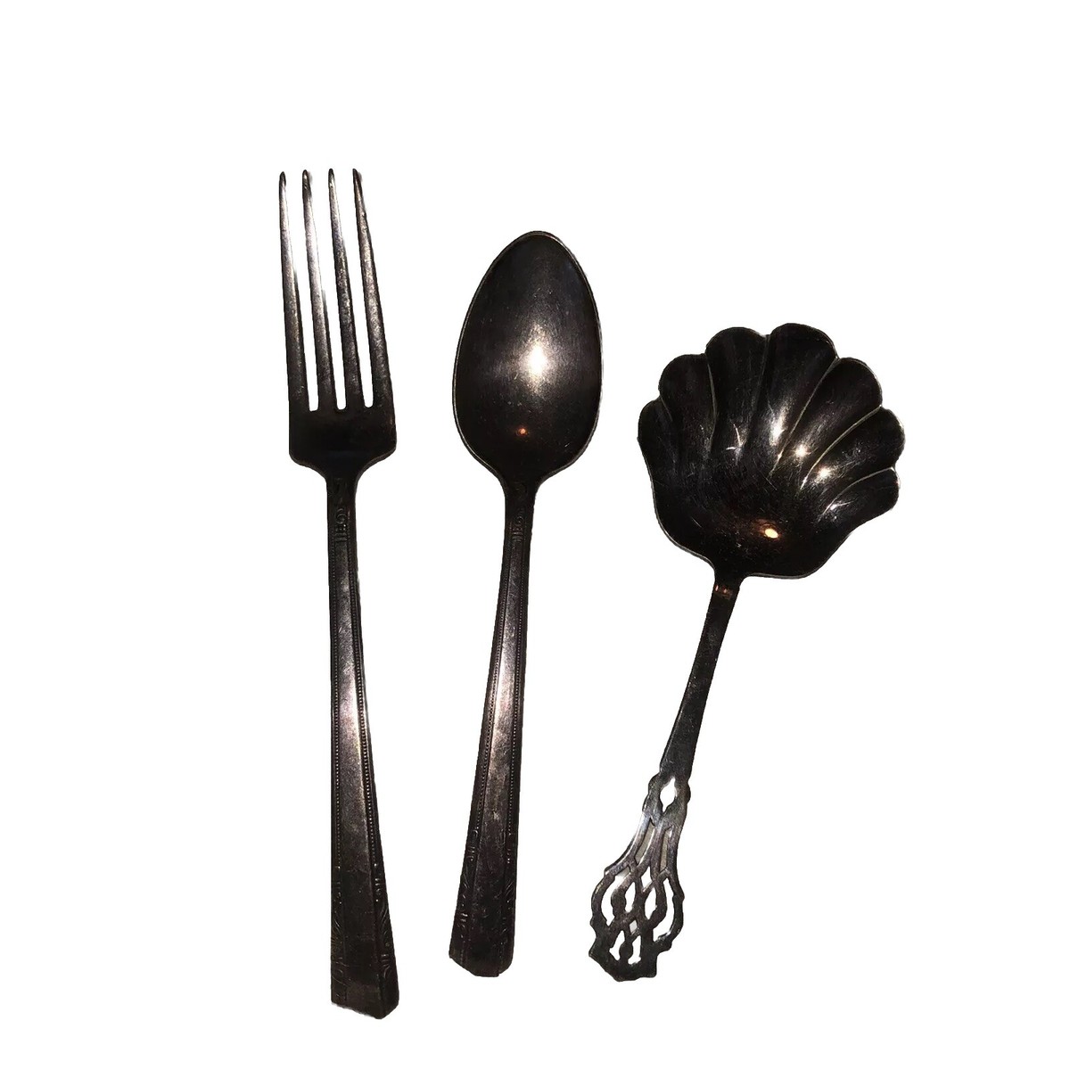 Vintage Wallace XXXX Fork Spoon Lunt Scallop Spoon Set Of Three | eBay
