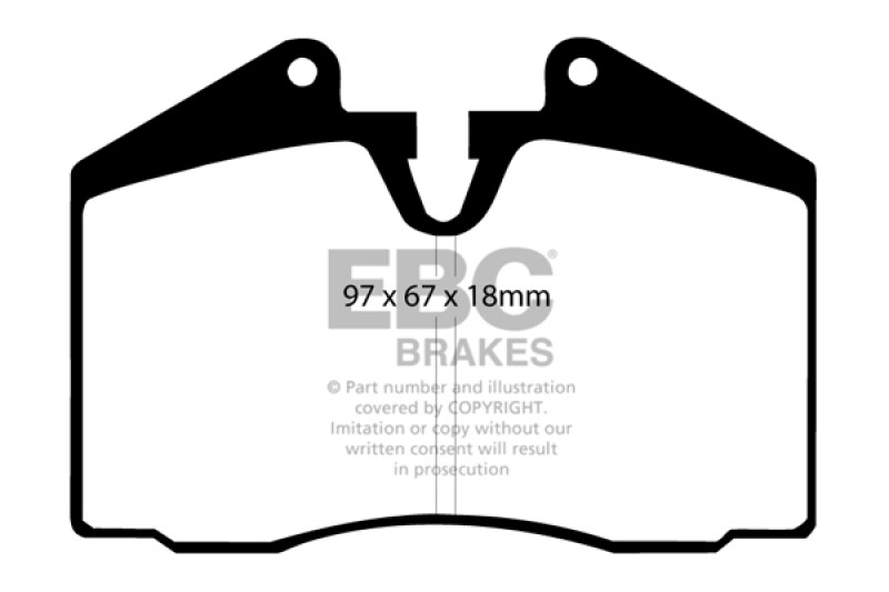 EBC for 89-95 Ferrari 348 3.4 Yellowstuff Front and Rear Brake Pads - ebcDP4612R