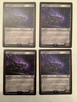MTG LOTR: X4 Grond, the Gatebreaker (Legendary Artifact- Vehicle) Uncommon  0089 | eBay