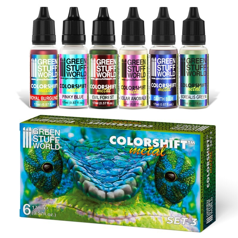 Набор красок для акриловой модели металла Green Stuff World Chameleon Colorshift - набор 3