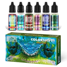 Green Stuff World Chameleon Colorshift Metal Acrylic Model Paint Set - Set 3